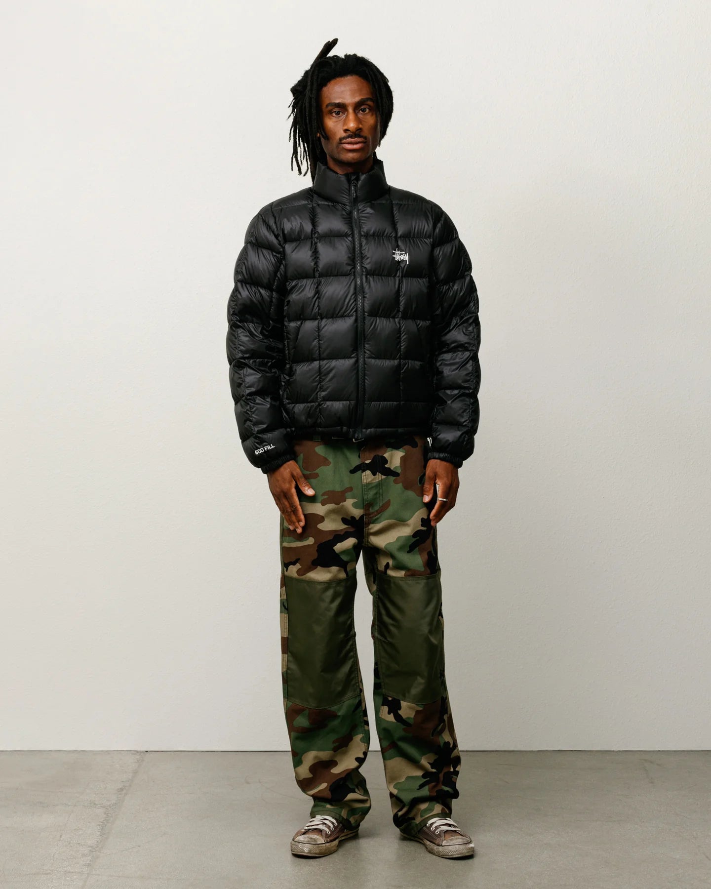 Midweight Puffer Black Jacket | Stussy Jacket