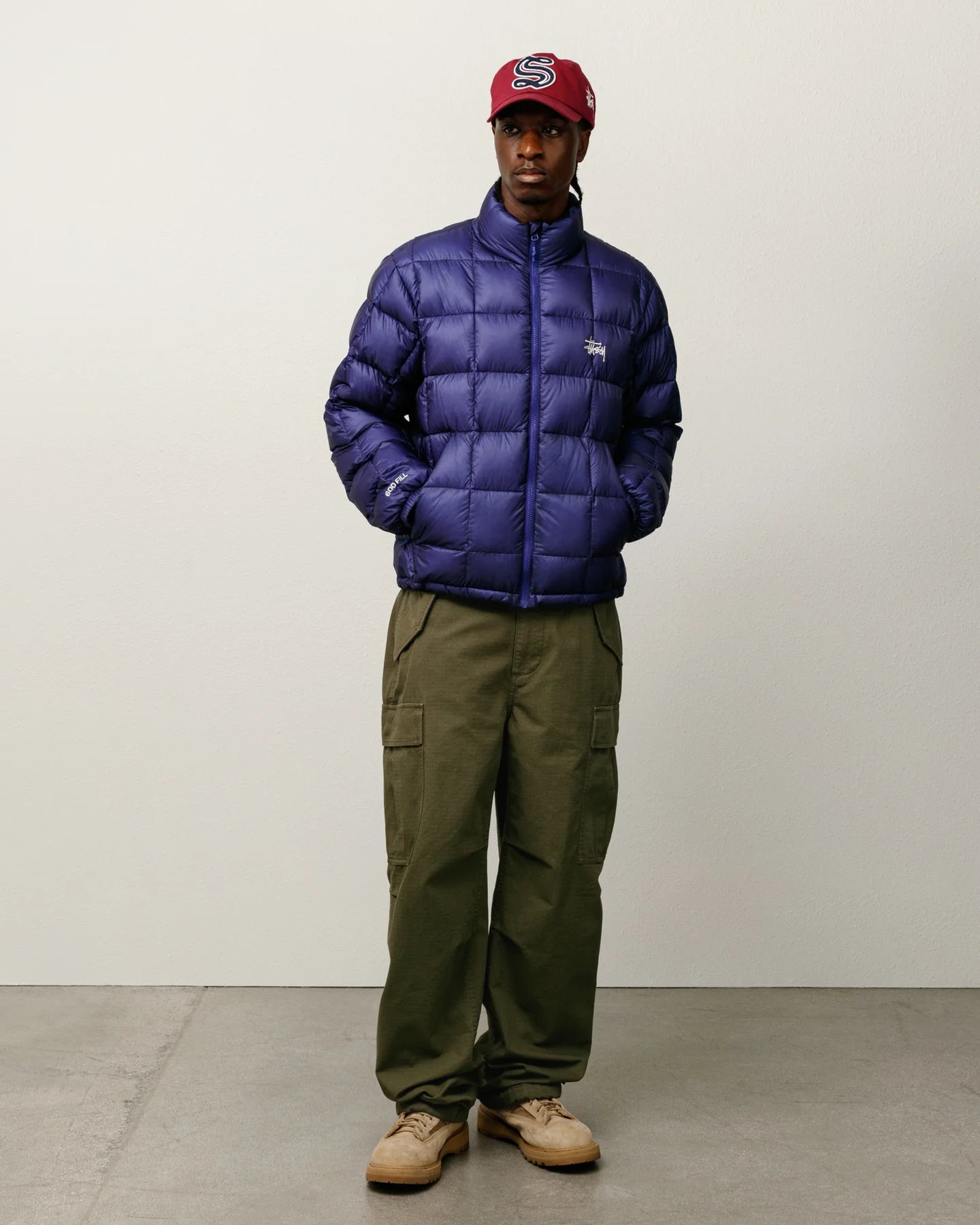 Midweight Puffer Blue Jacket | Stussy Jacket