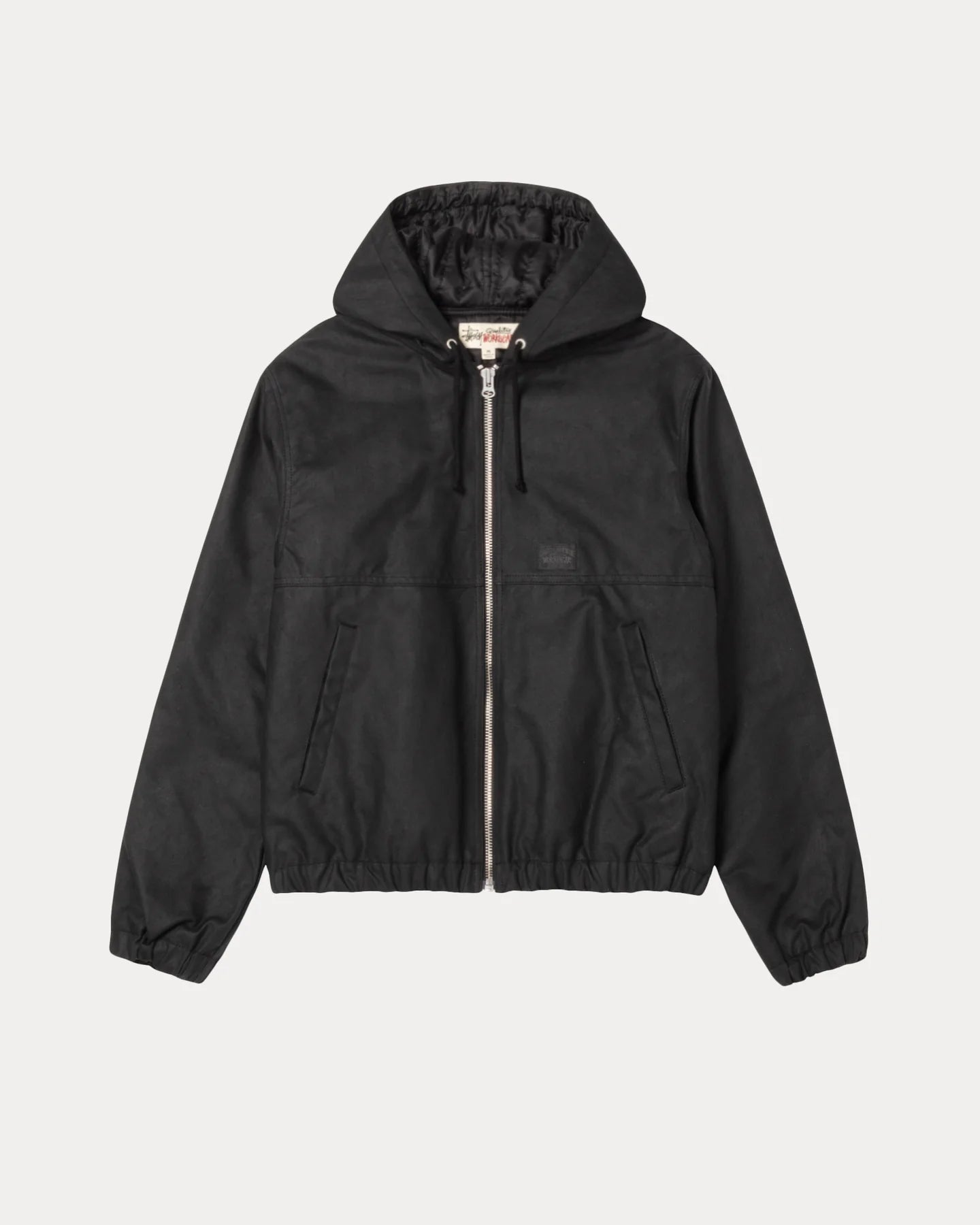 Waxed Cotton Work Black Jacket | Stussy Jacket