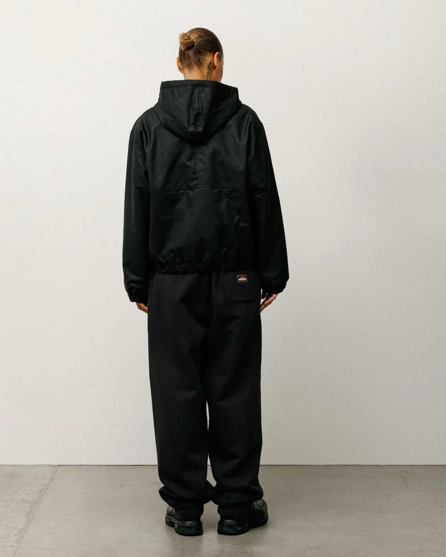 Waxed Cotton Work Black Jacket | Stussy Jacket