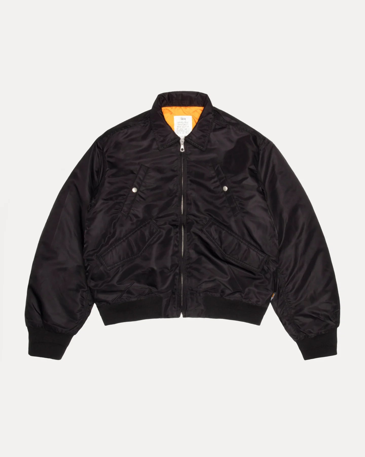 Flight Bomber Black Jacket | Stussy Jacket