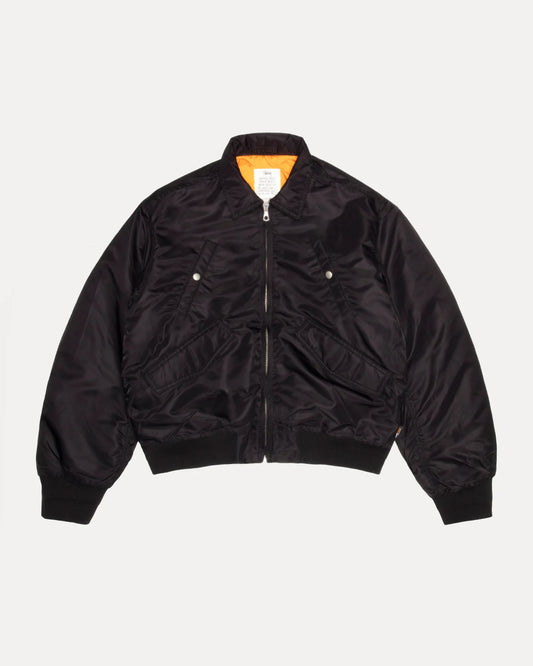Flight Bomber Black Jacket | Stussy Jacket