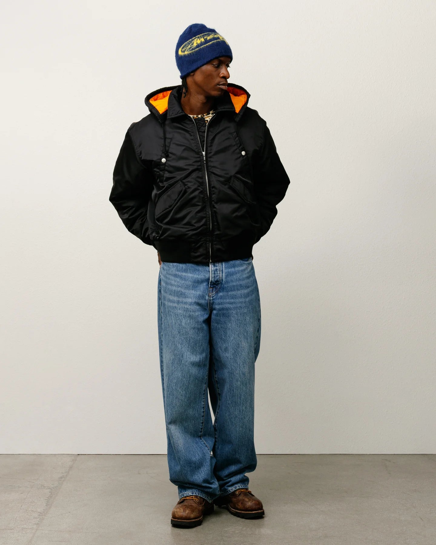 Flight Bomber Black Jacket | Stussy Jacket
