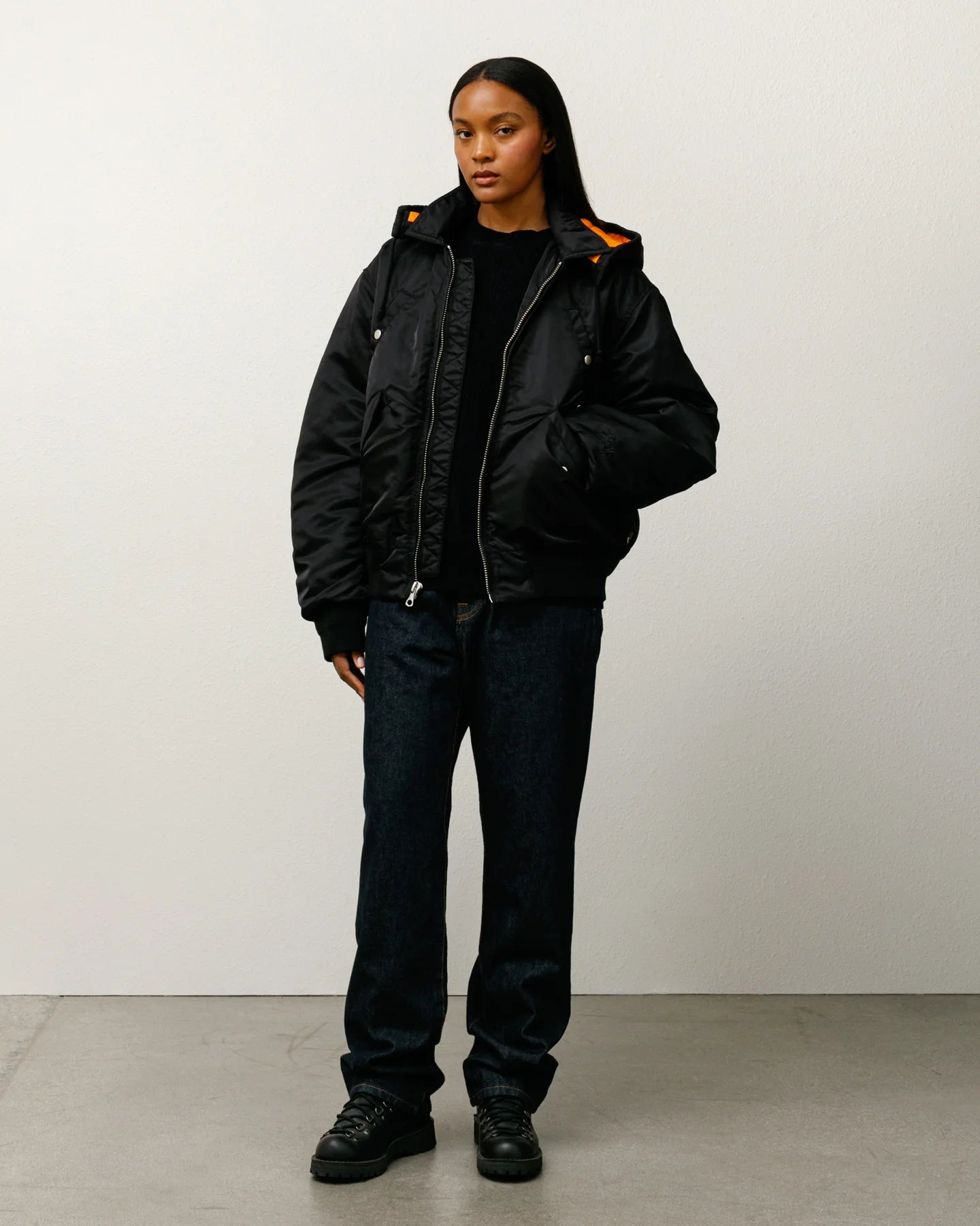 Flight Bomber Black Jacket | Stussy Jacket