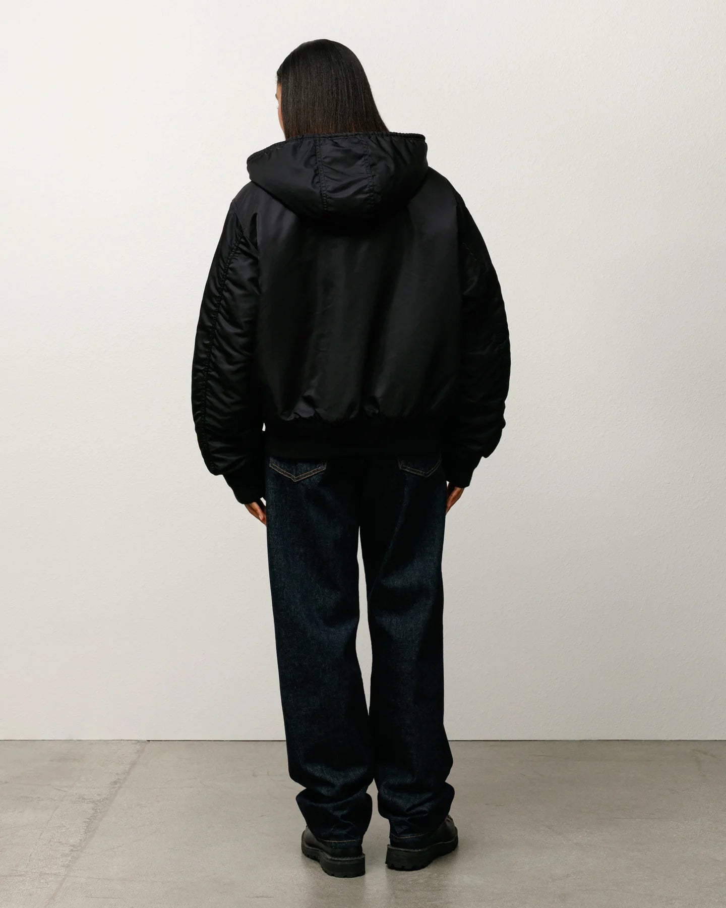 Flight Bomber Black Jacket | Stussy Jacket