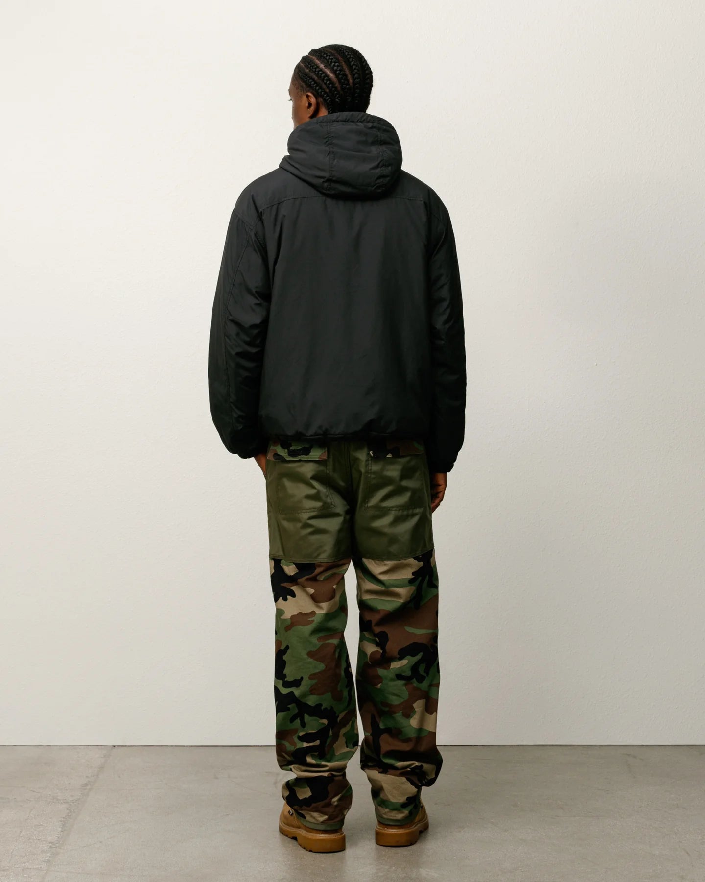 Insulated Hooded Black Jacket | Stussy Jacket