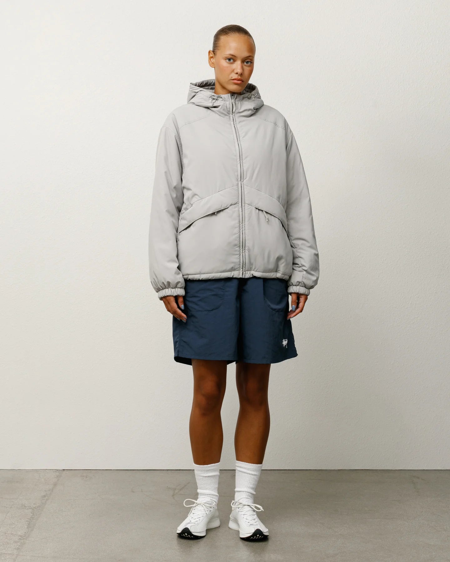 Insulated Hooded White Jacket | Stussy Jacket