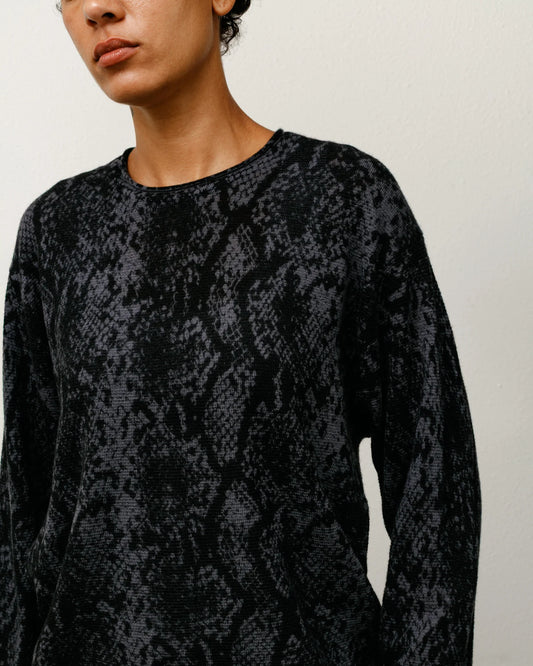 Python Knit Crew Charcoal | Stussy Knit