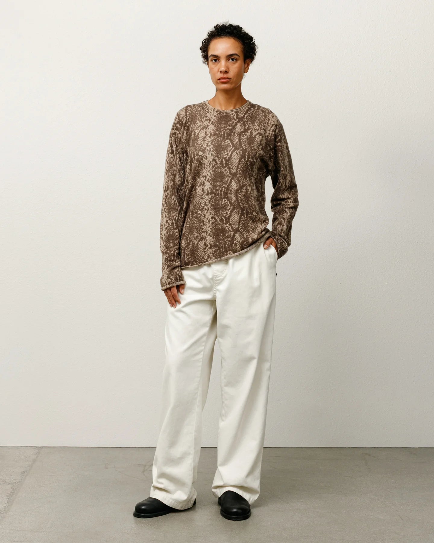 Python Knit Crew Khaki | Stussy Knit