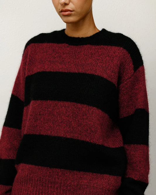 Big Stripe Crew Sweatshirt | Stussy Sweatshirt