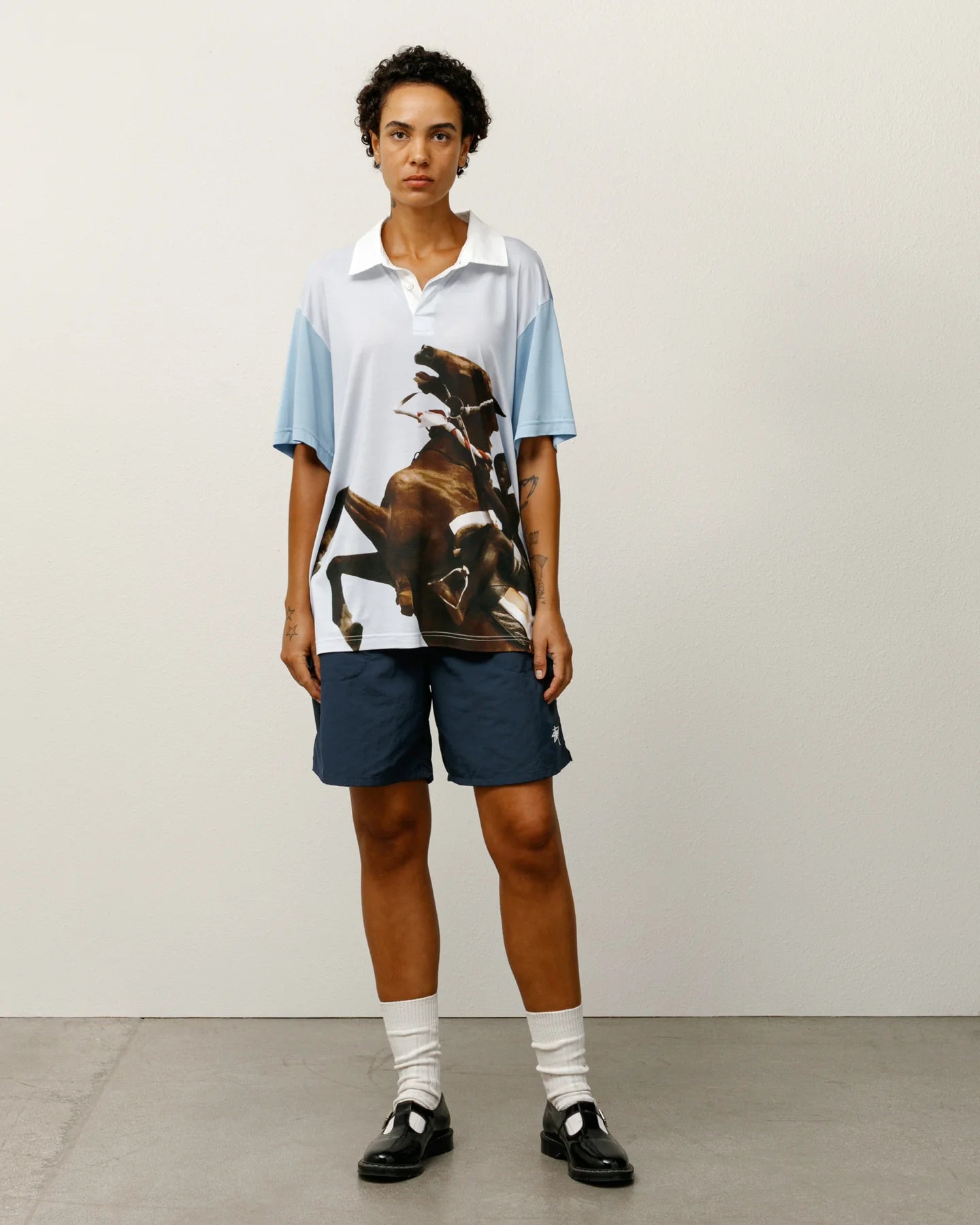 Wales Bonner Silk Polo Shirt | Stussy Shirt