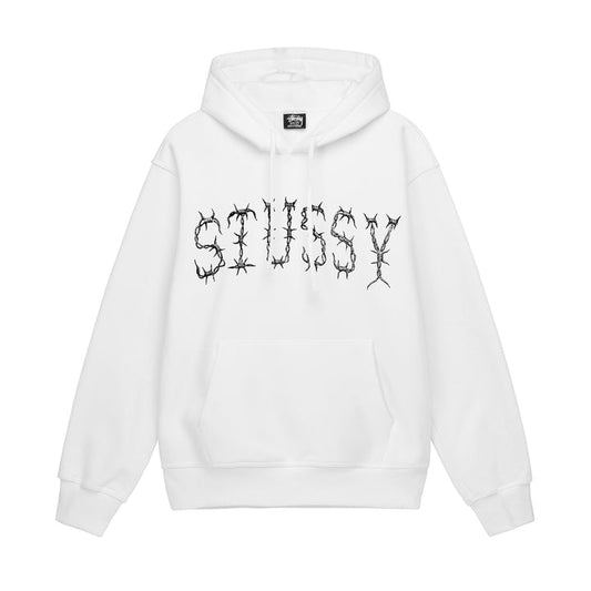 Stussy Barb Hoodie White | Stussy Hoodie