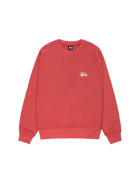 Basic Stussy Crew Red | Stussy Sweatshirt