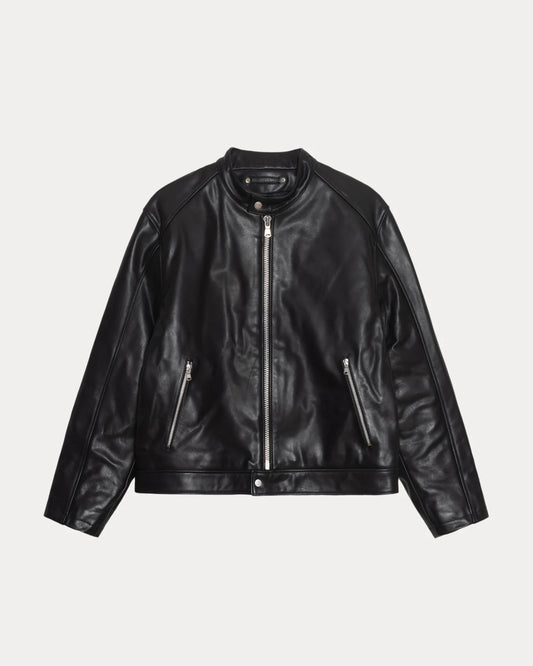 Cafe Racer Leather Jacket | Stussy Jacket