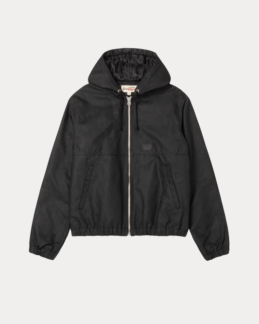 Waxed Cotton Work Black Jacket | Stussy Jacket