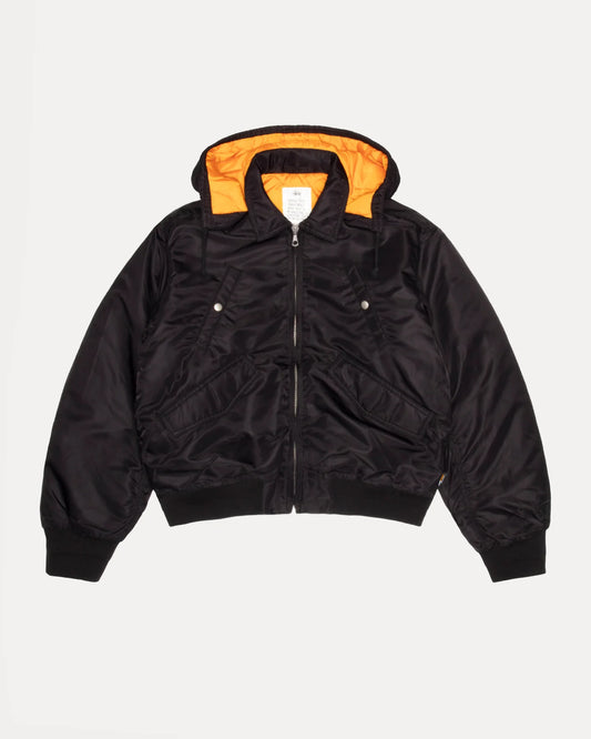 Flight Bomber Black Jacket | Stussy Jacket