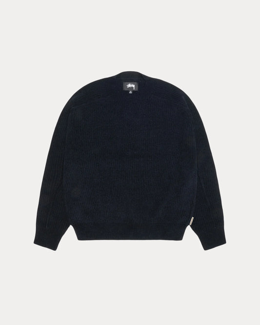 Exposed Seam Crew Black | Stussy Sweatshirt