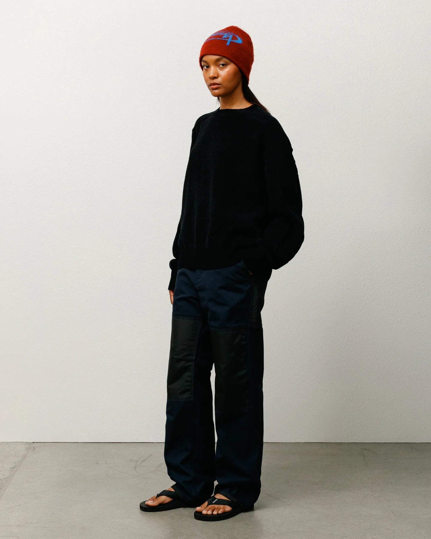 Exposed Seam Crew Black | Stussy Sweatshirt