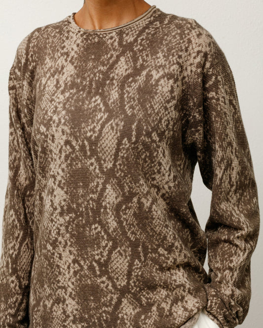 Python Knit Crew Khaki | Stussy Knit