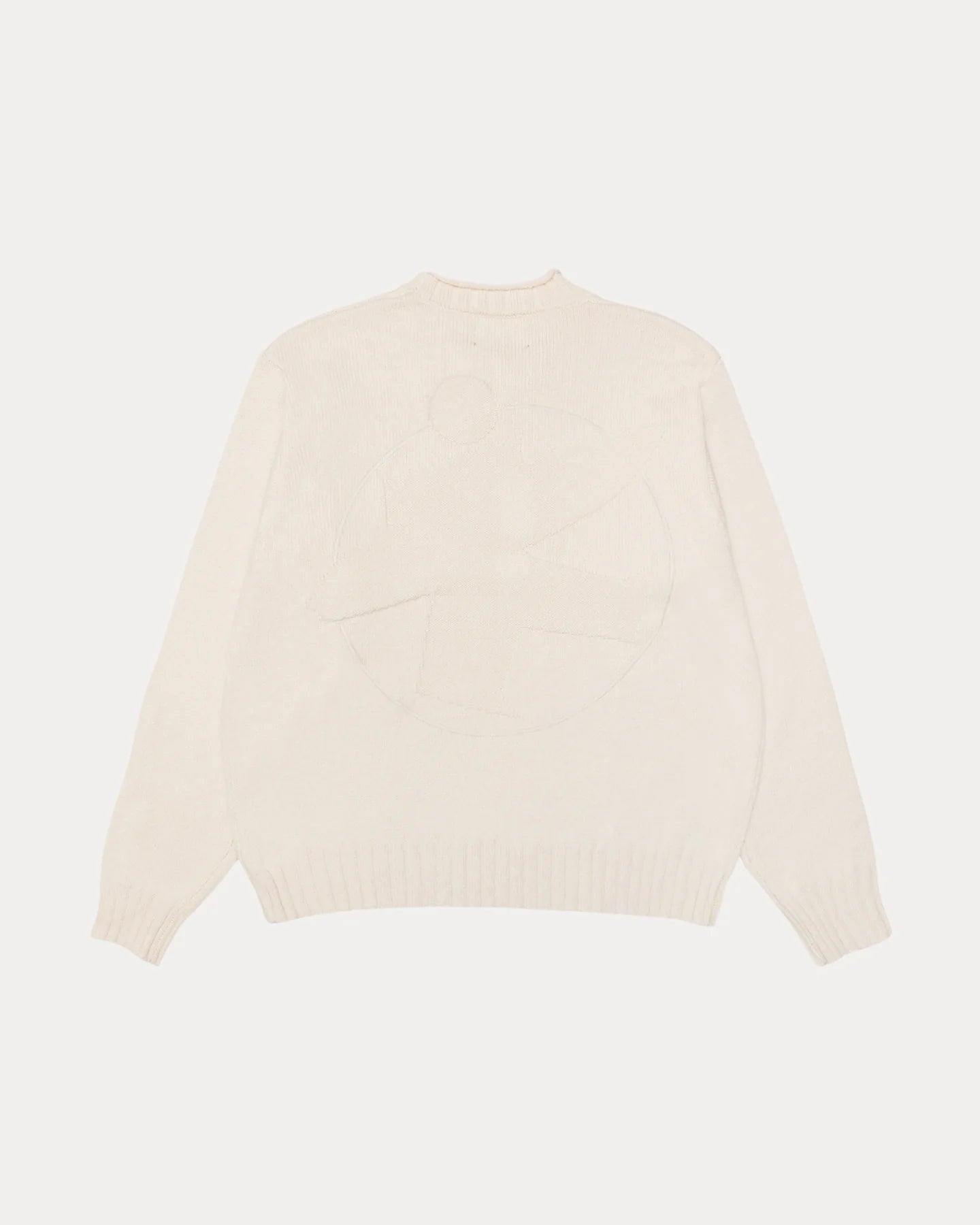 Surfman Mock White Sweater | Stussy Knit