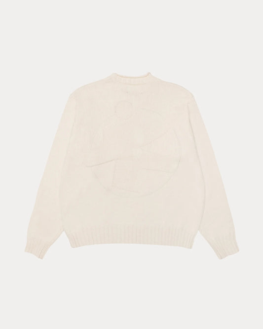 Surfman Mock White Sweater | Stussy Knit
