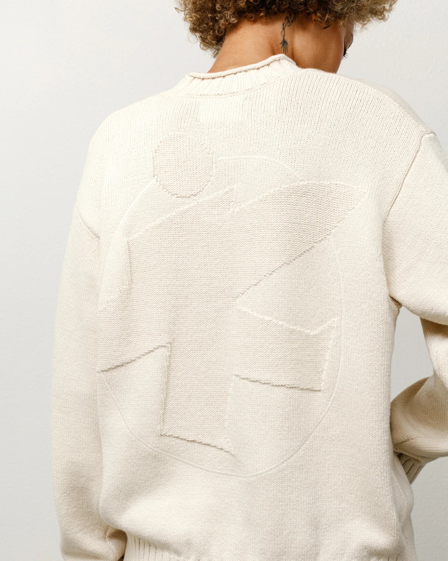 Surfman Mock White Sweater | Stussy Knit