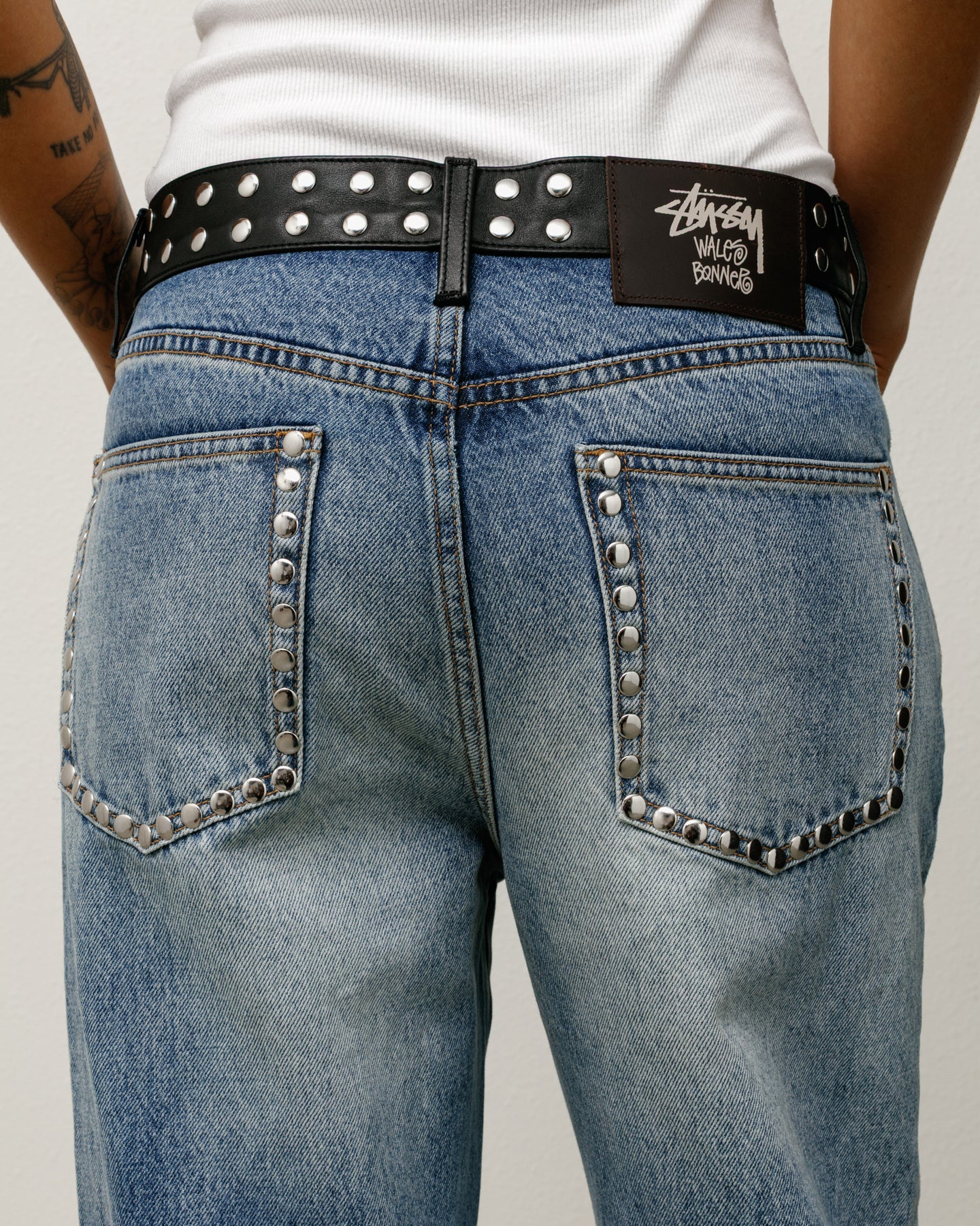 Wales Bonner Studded Jean | Stussy x Denim
