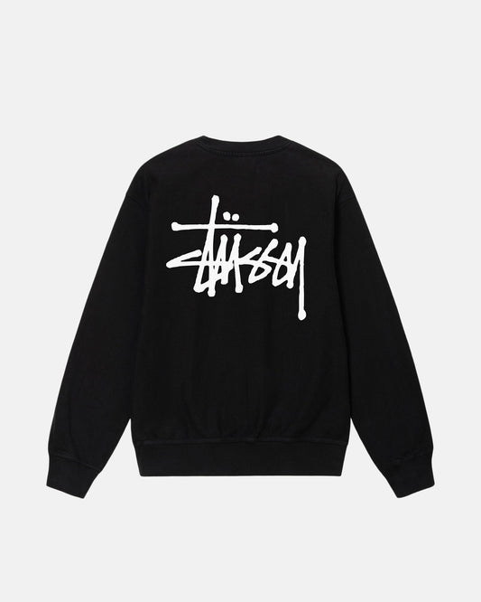 Basic Stussy Crew Black | Stussy Sweatshirt