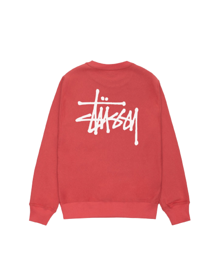 Basic Stussy Crew Red | Stussy Sweatshirt