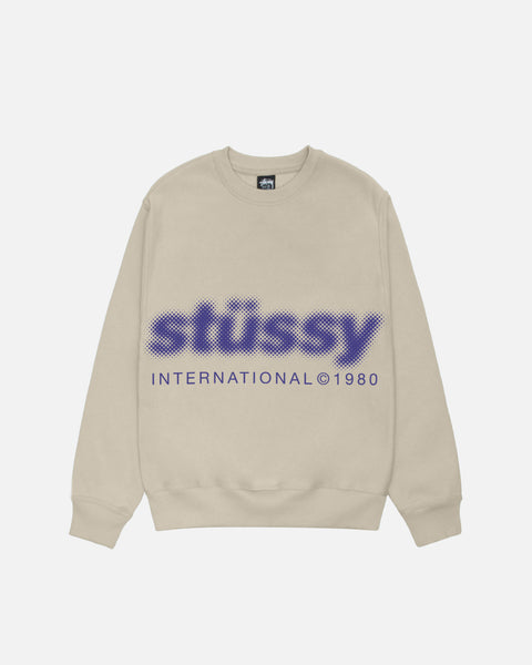 Blur Crew Khaki | Stussy Sweatshirt