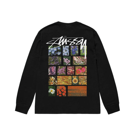 Flower Grid Pigment Dyed LS Tee | Stussy Sweatshirt