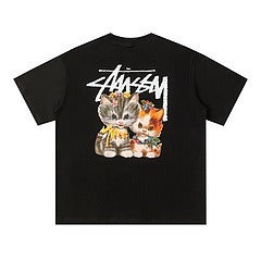 Stussy Kittens Tee White Black | Stussy Tees
