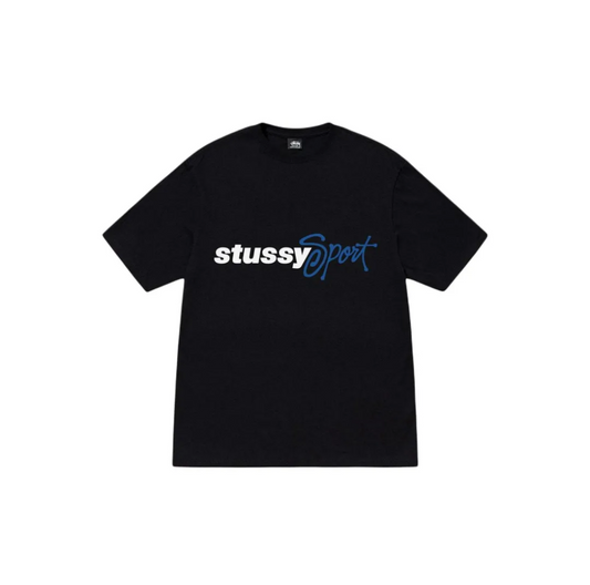 Stussy Sport Logo Black T-Shirt | Stussy Tee